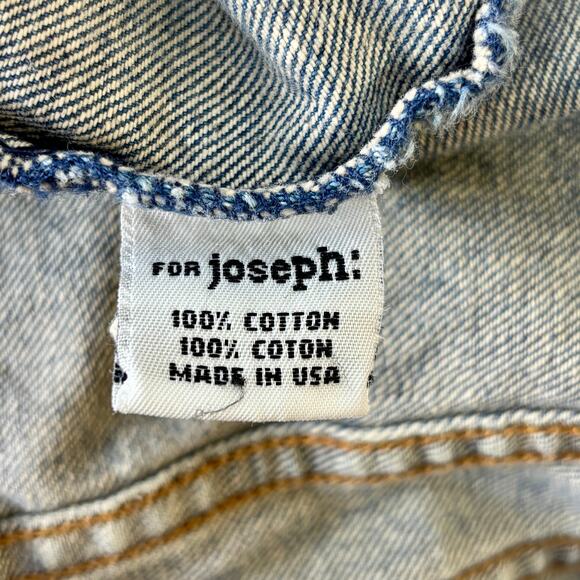 Vintage For Joseph Peplum Denim Jacket Women's Extra Small/Small 100% Cotton USA - Picture 5 of 6